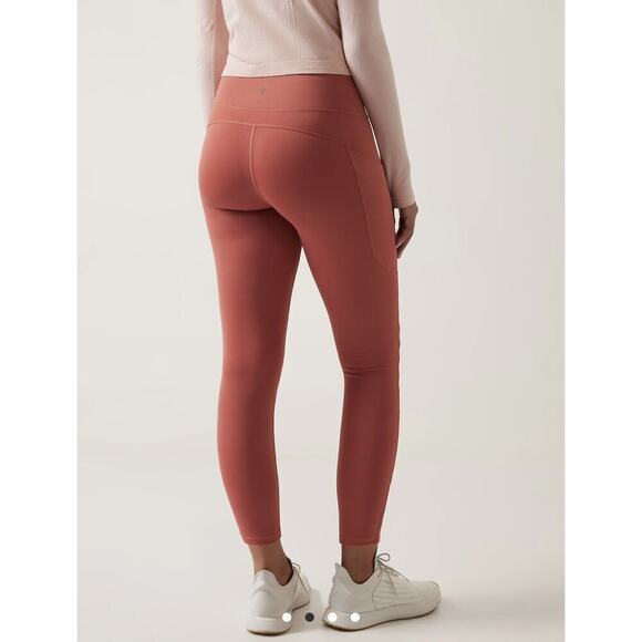 Athleta Women's Mid Rise Muted Red Ultimate Stash II Capri Leggings XXS - Picture 2 of 8